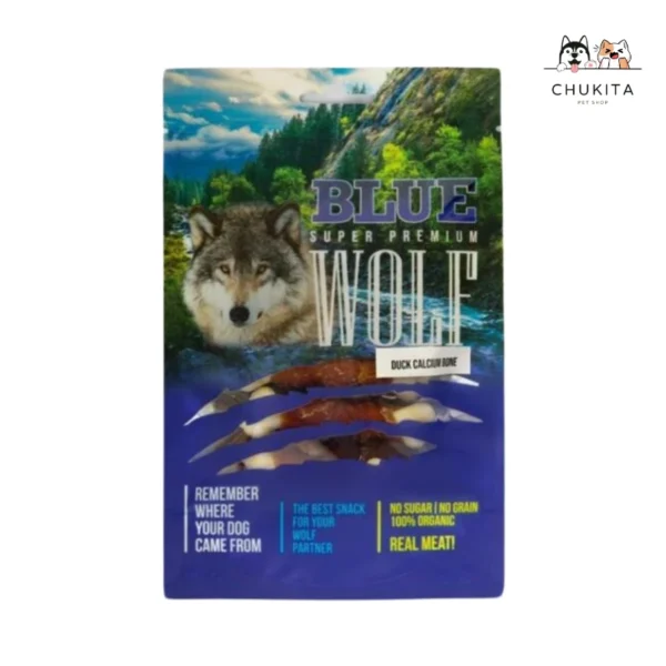 BLUE WOLF חטיף פרימיום לכלב – ברווז מלופף על עצם סידן - 7 יח ב50