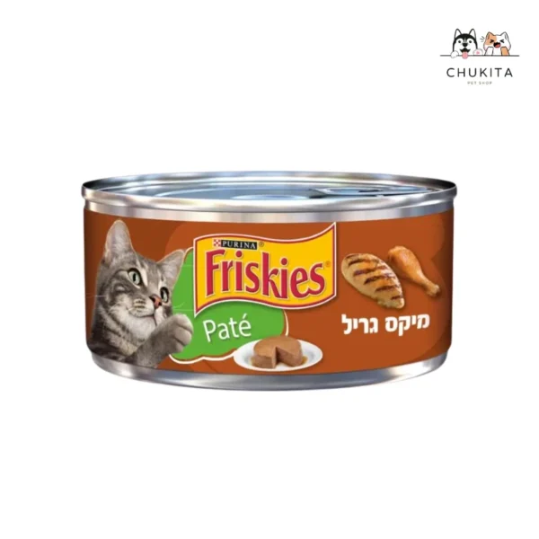פריסקיז מזון מלא לחתול -פטה מיקס גריל
